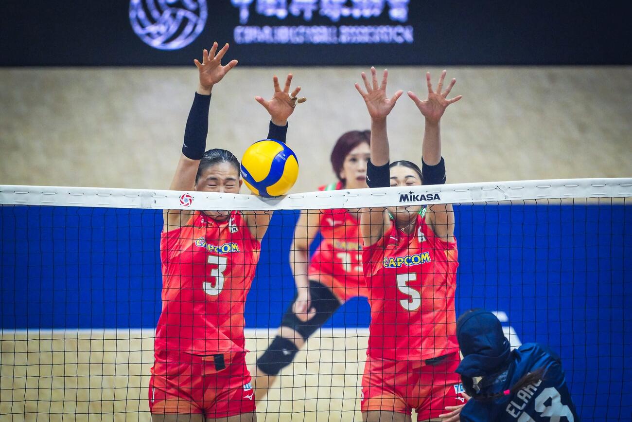 日本女子、イラン戦（C）AVC Women Volleyball Continental Championship