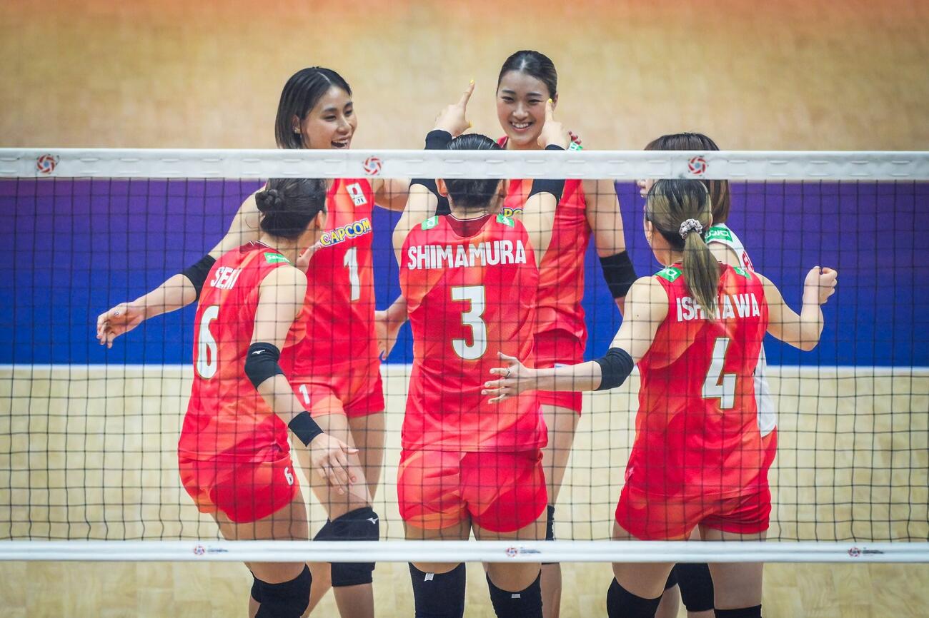 日本女子、イラン戦（C）AVC Women Volleyball Continental Championship