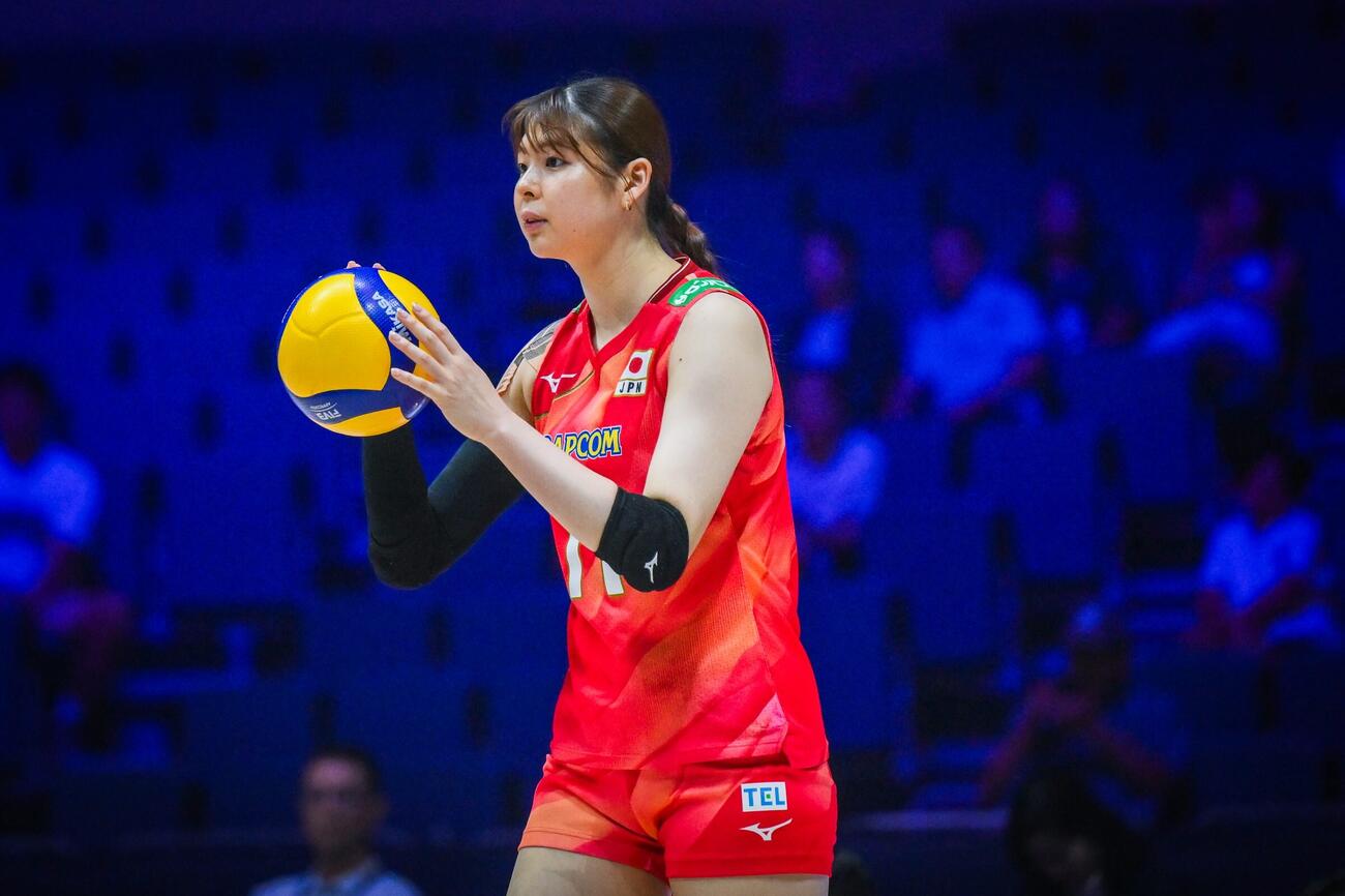 日本女子、イラン戦（C）AVC Women Volleyball Continental Championship