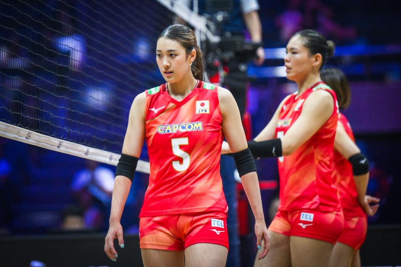 日本女子、イラン戦（C）AVC Women Volleyball Continental Championship
