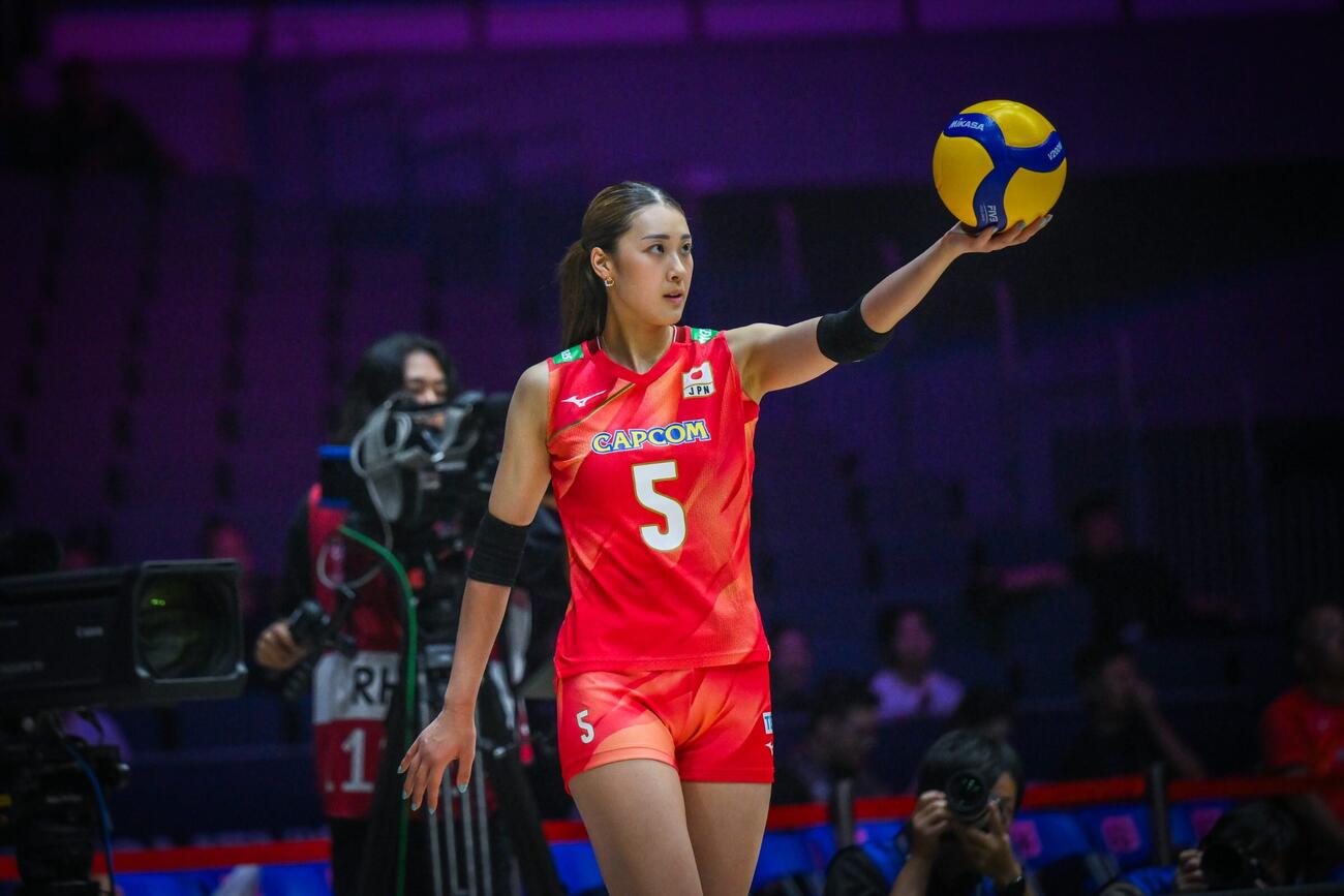 日本女子、イラン戦（C）AVC Women Volleyball Continental Championship