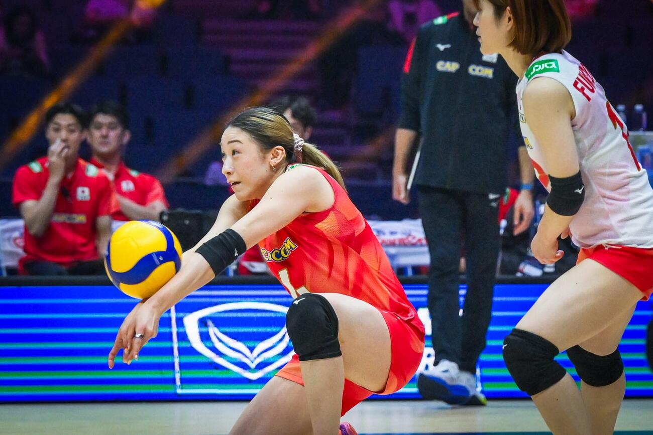 日本女子、イラン戦（C）AVC Women Volleyball Continental Championship