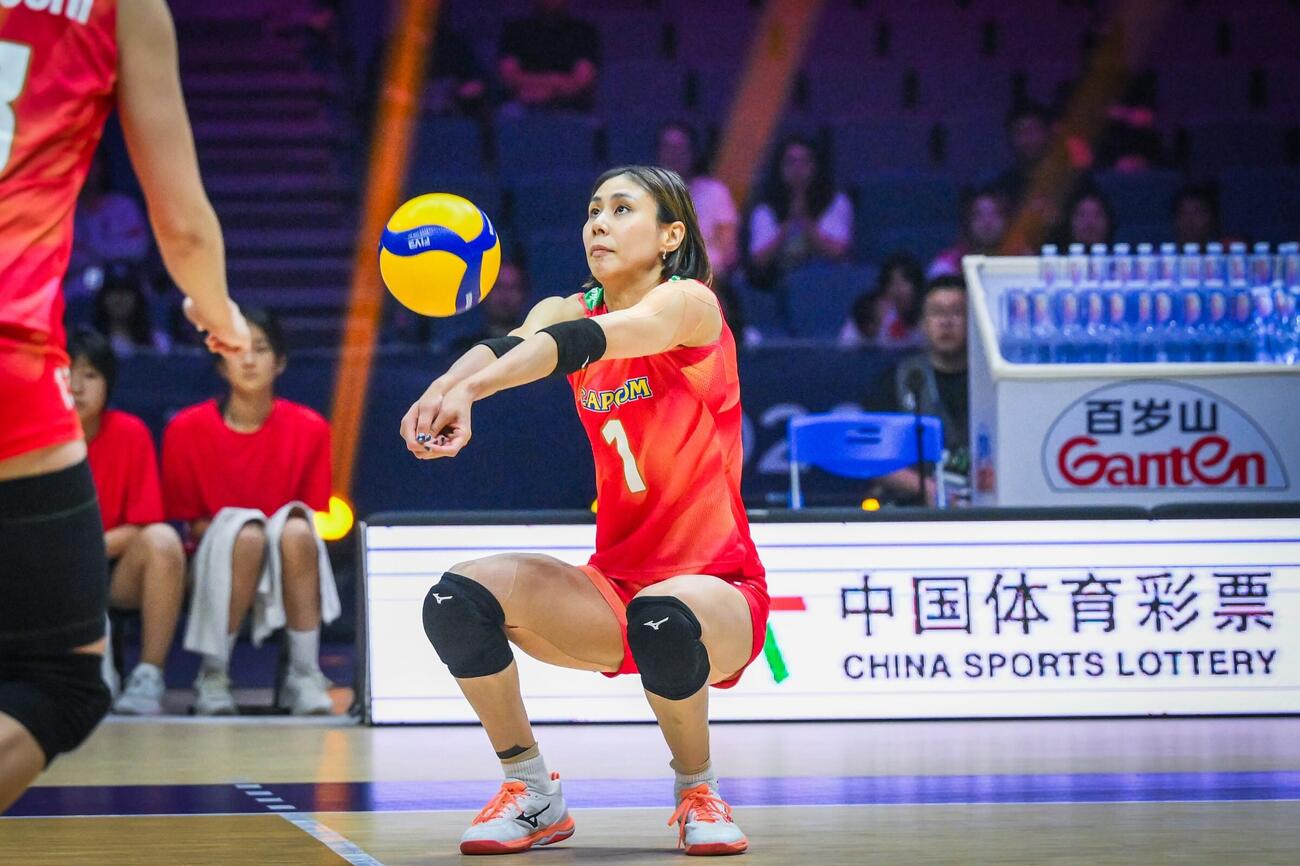 日本女子、イラン戦（C）AVC Women Volleyball Continental Championship