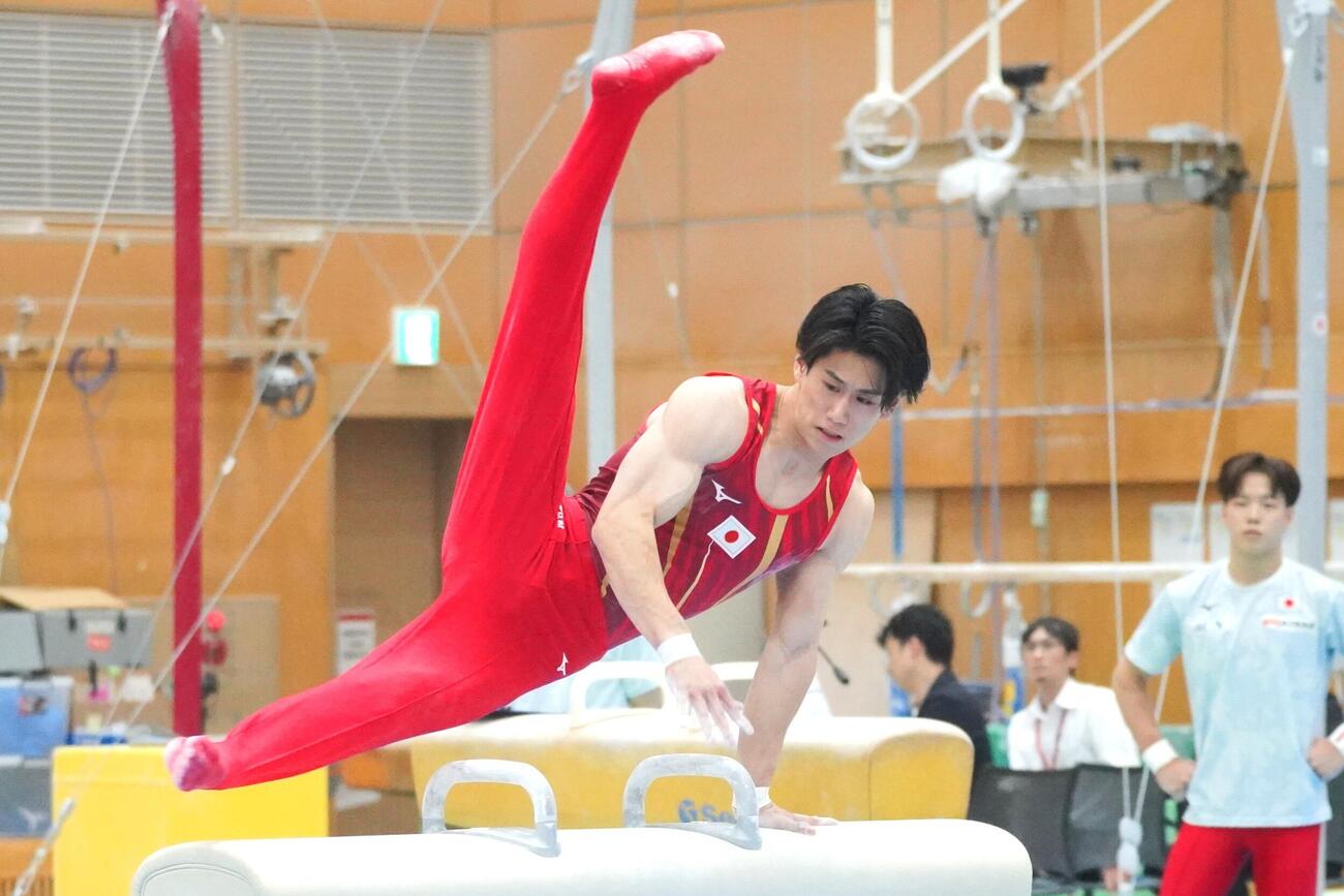 都内で試技会を公開した橋本大輝（撮影・栗林真菜）