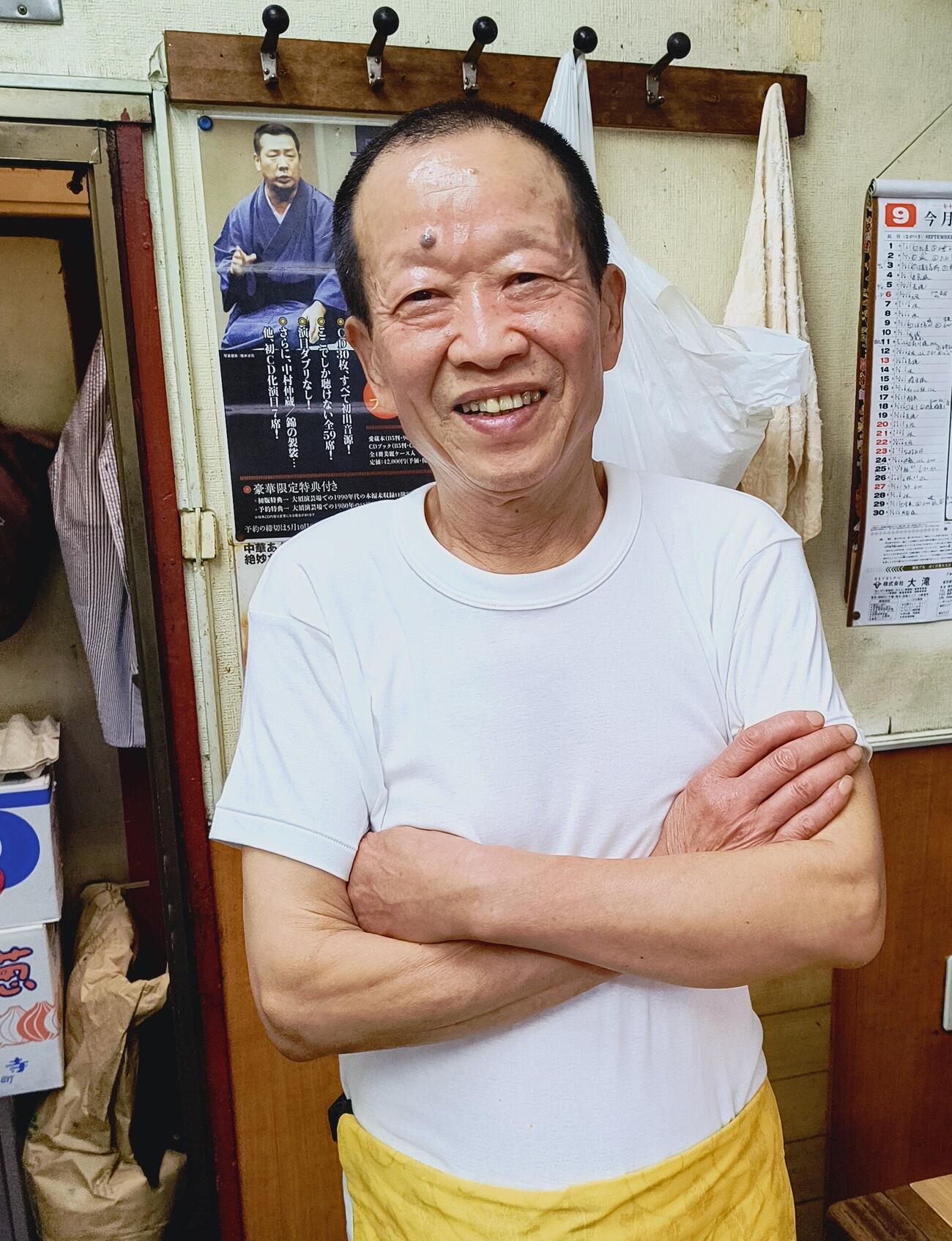 兆徳の店主、朱徳平さん（撮影・木下淳）