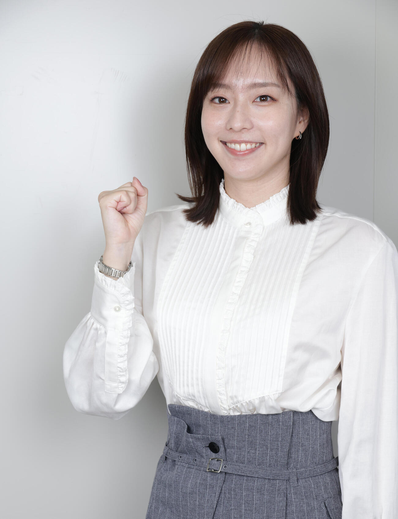 アジア大会TBSスペシャルアスリートアンバサダーの石川佳純さん（撮影・中島郁夫）