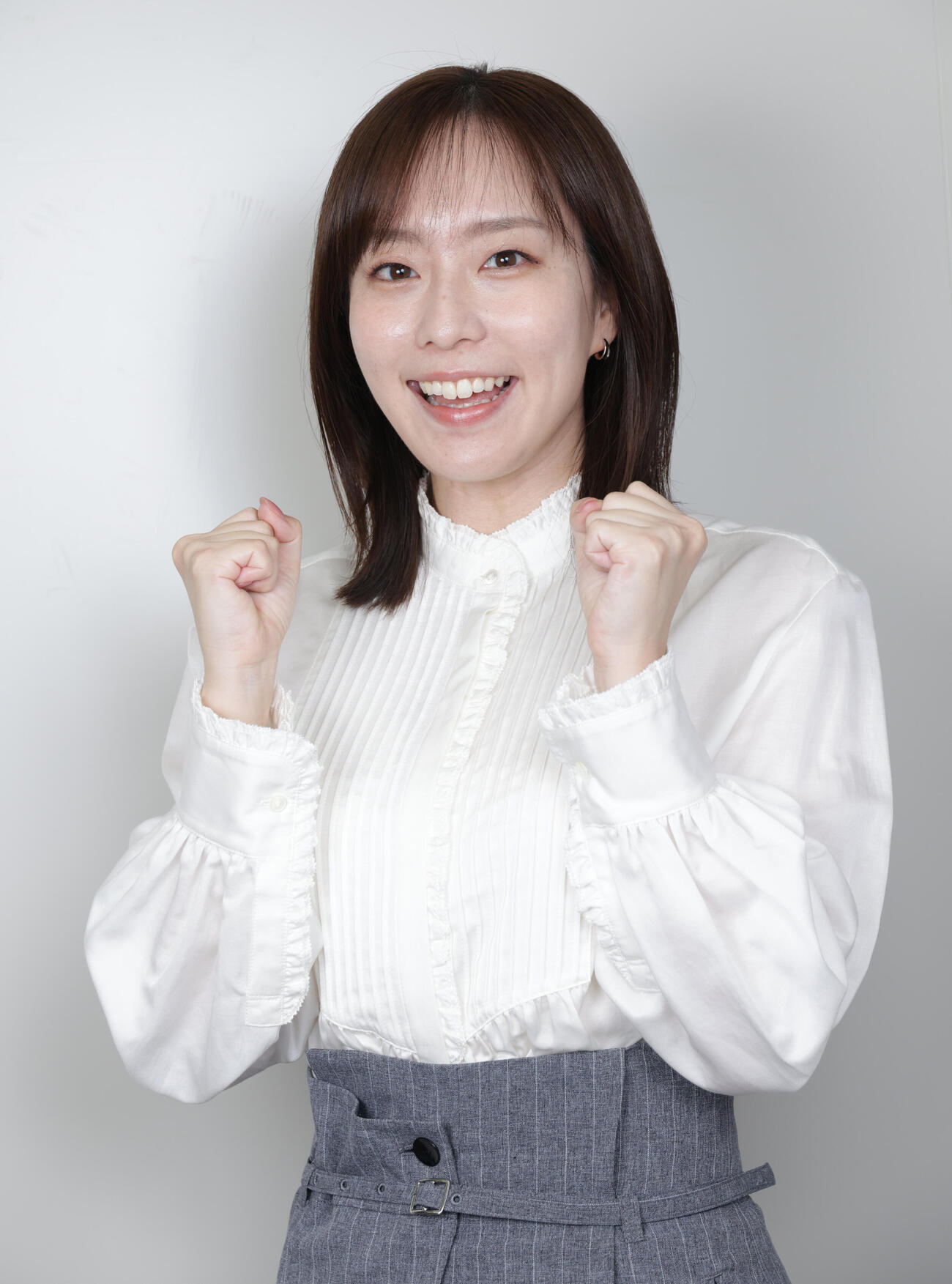 アジア大会TBSスペシャルアスリートアンバサダーの石川佳純さん（撮影・中島郁夫）