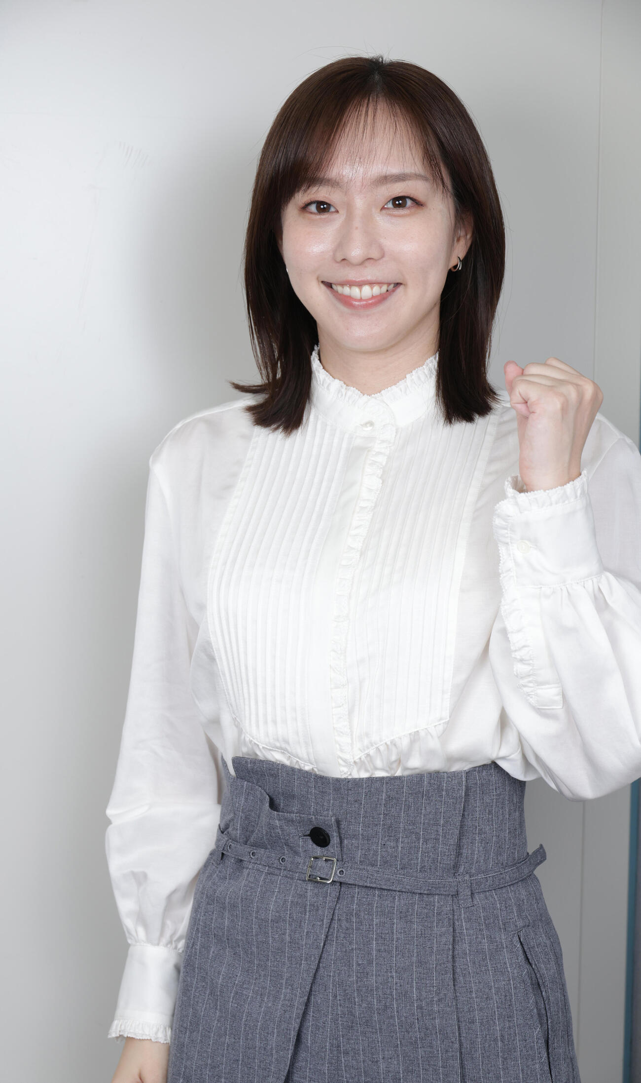アジア大会TBSスペシャルアスリートアンバサダーの石川佳純さん（撮影・中島郁夫）