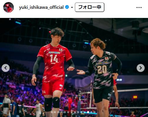 石川祐希のインスタグラムから