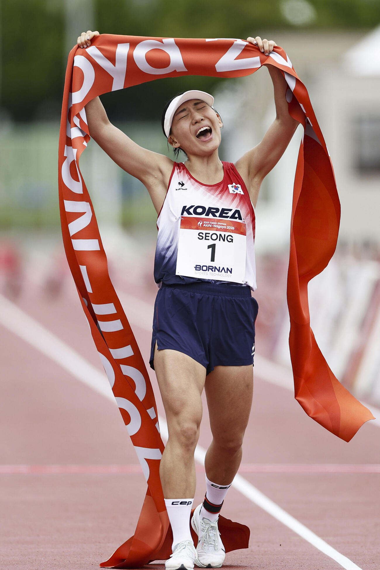 近代五種の女子個人で優勝した韓国のソン・スンミン＝安城市総合運動公園（共同）