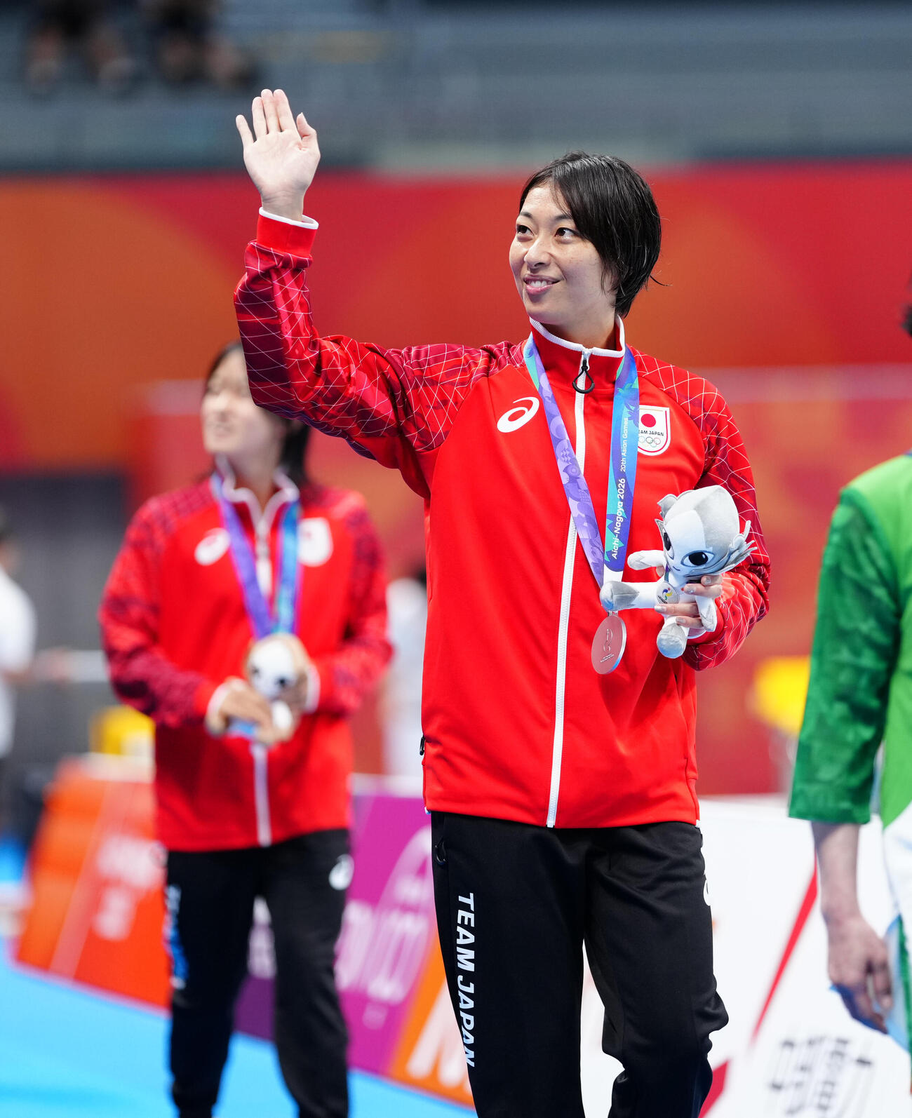 女子100メートル平泳ぎ予選　力泳する鈴木聡美（撮影・鈴木みどり）