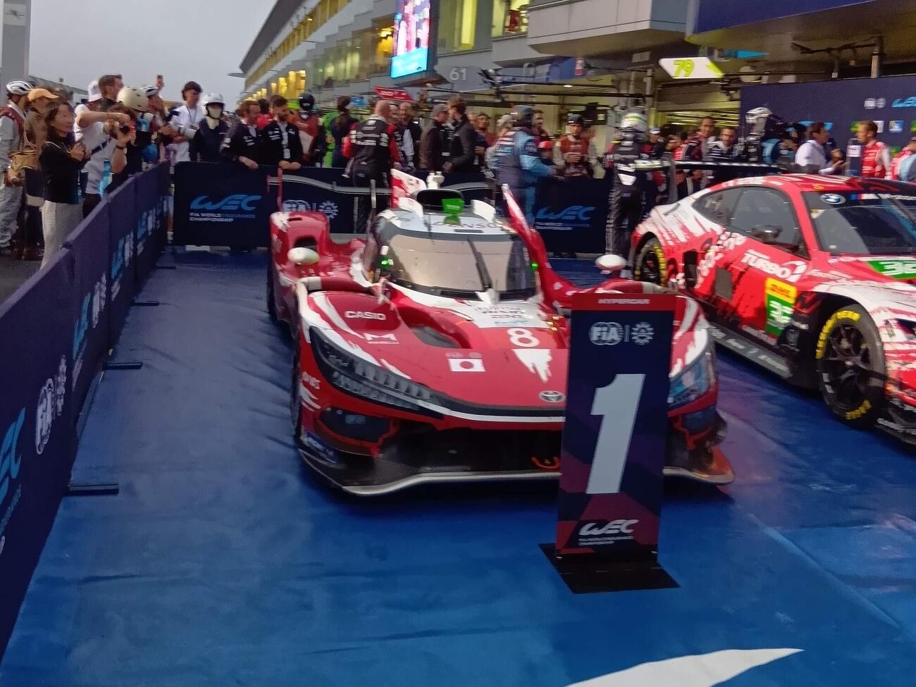 優勝した8号車（撮影・飯田玄）