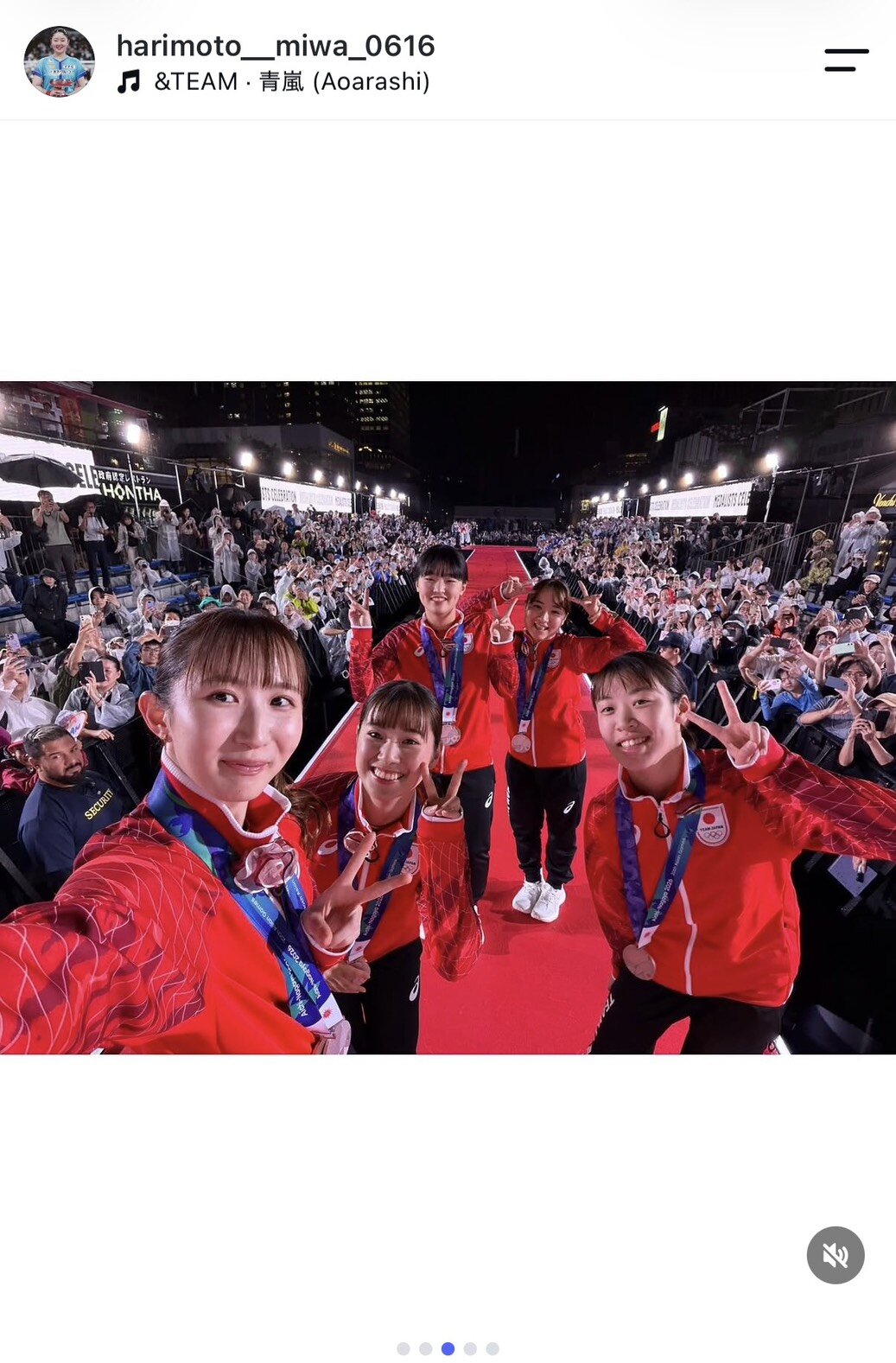 張本美和の公式インスタグラムから