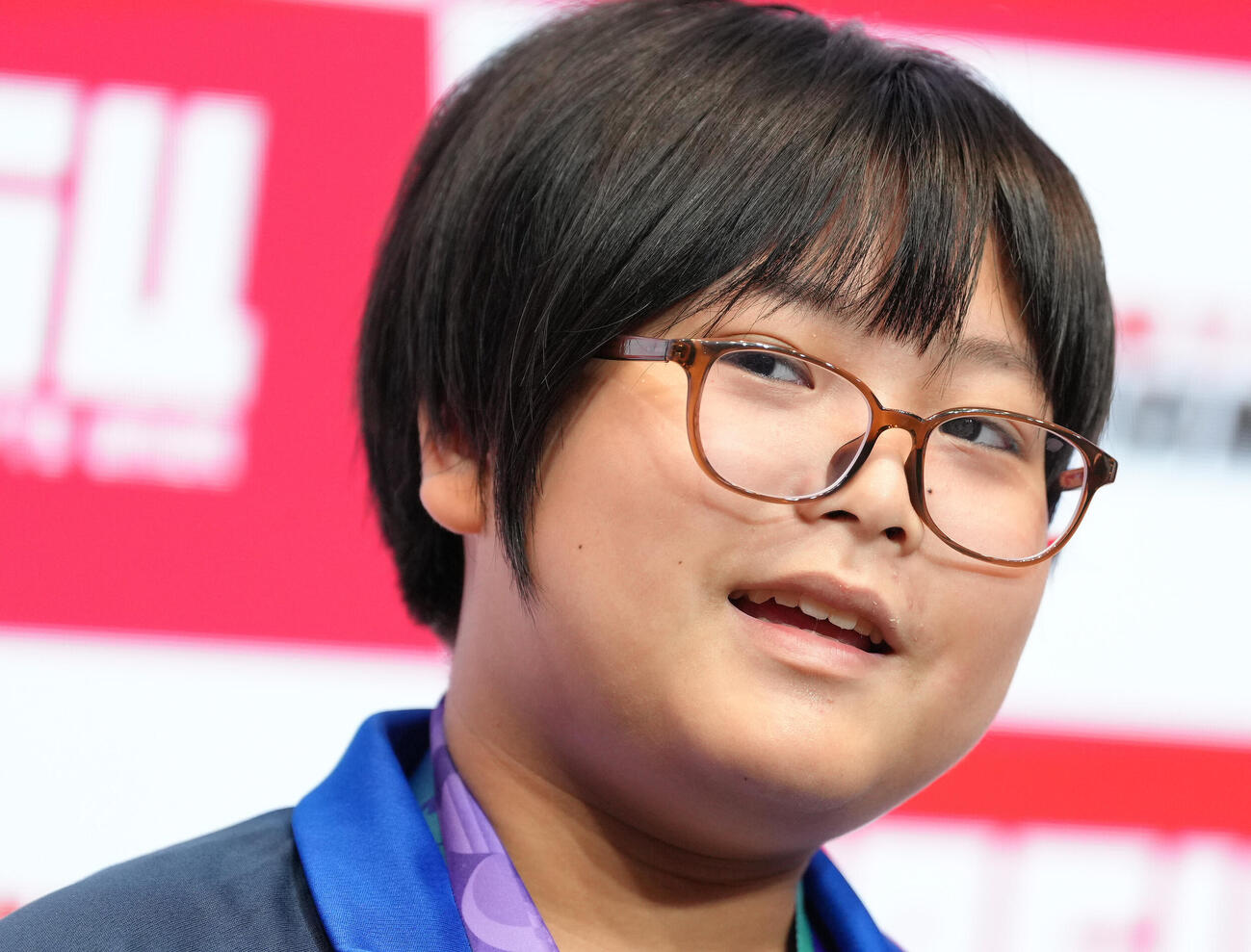 アジア大会金メダルの喜びを語るeスポーツ「ぷよぷよ」の栗原悠輝（撮影・足立雅史）