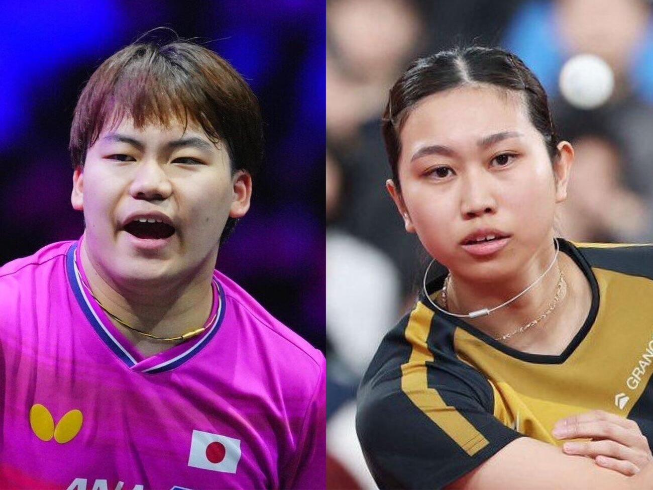 松島輝空（左）と佐藤瞳