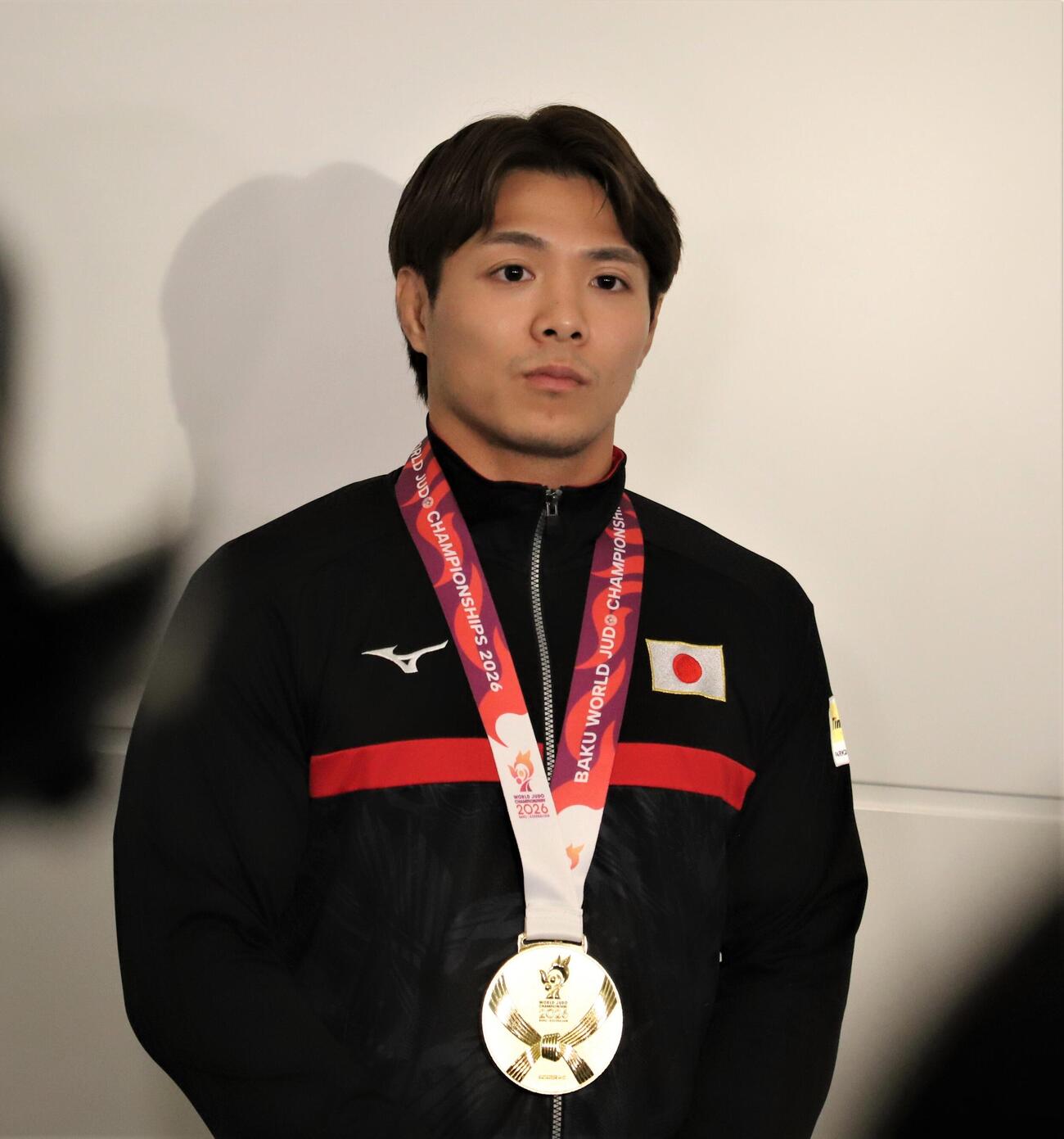 世界選手権から帰国した阿部一二三（2026年10月撮影）