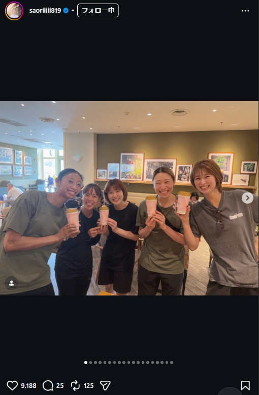 木村沙織さんのインスタグラムから