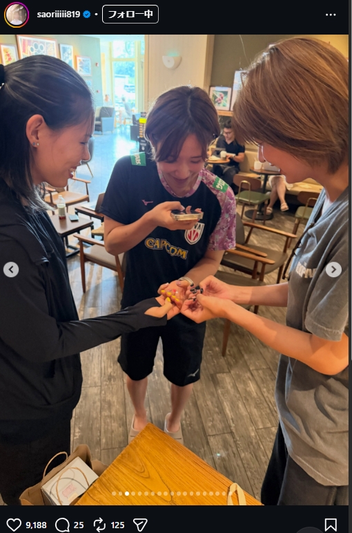 木村沙織さんのインスタグラムから