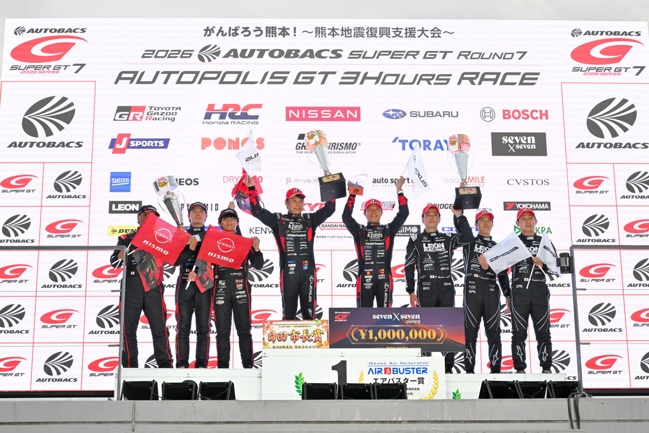 GT500クラスで優勝した100号車（GTA提供）　
