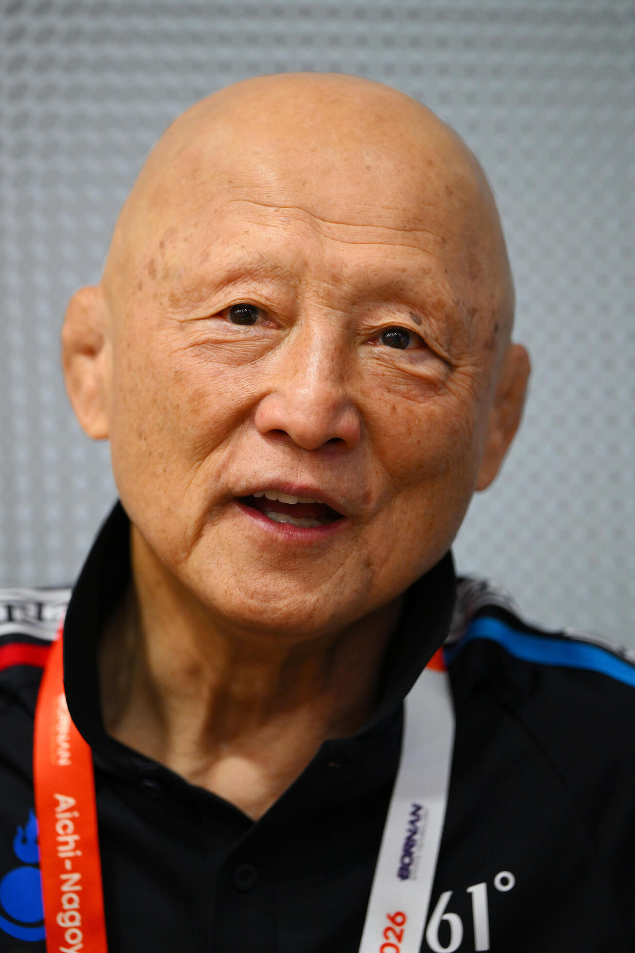インタビューに応じたレスリングのモンゴル代表栄和人総監督（撮影・滝沢徹郎）