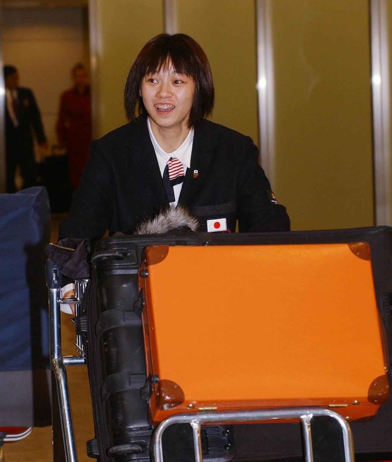 選手時代の三宮恵利子強化部長（2002年2月）