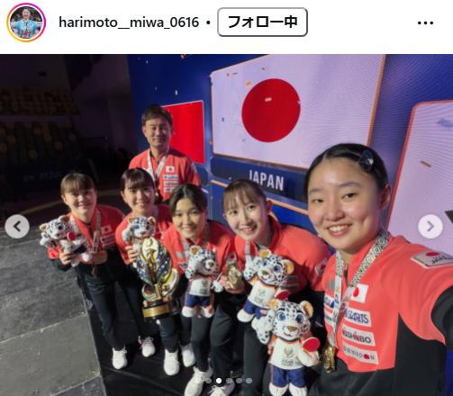 張本美和のインスタグラムから