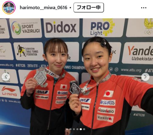 張本美和のインスタグラムから