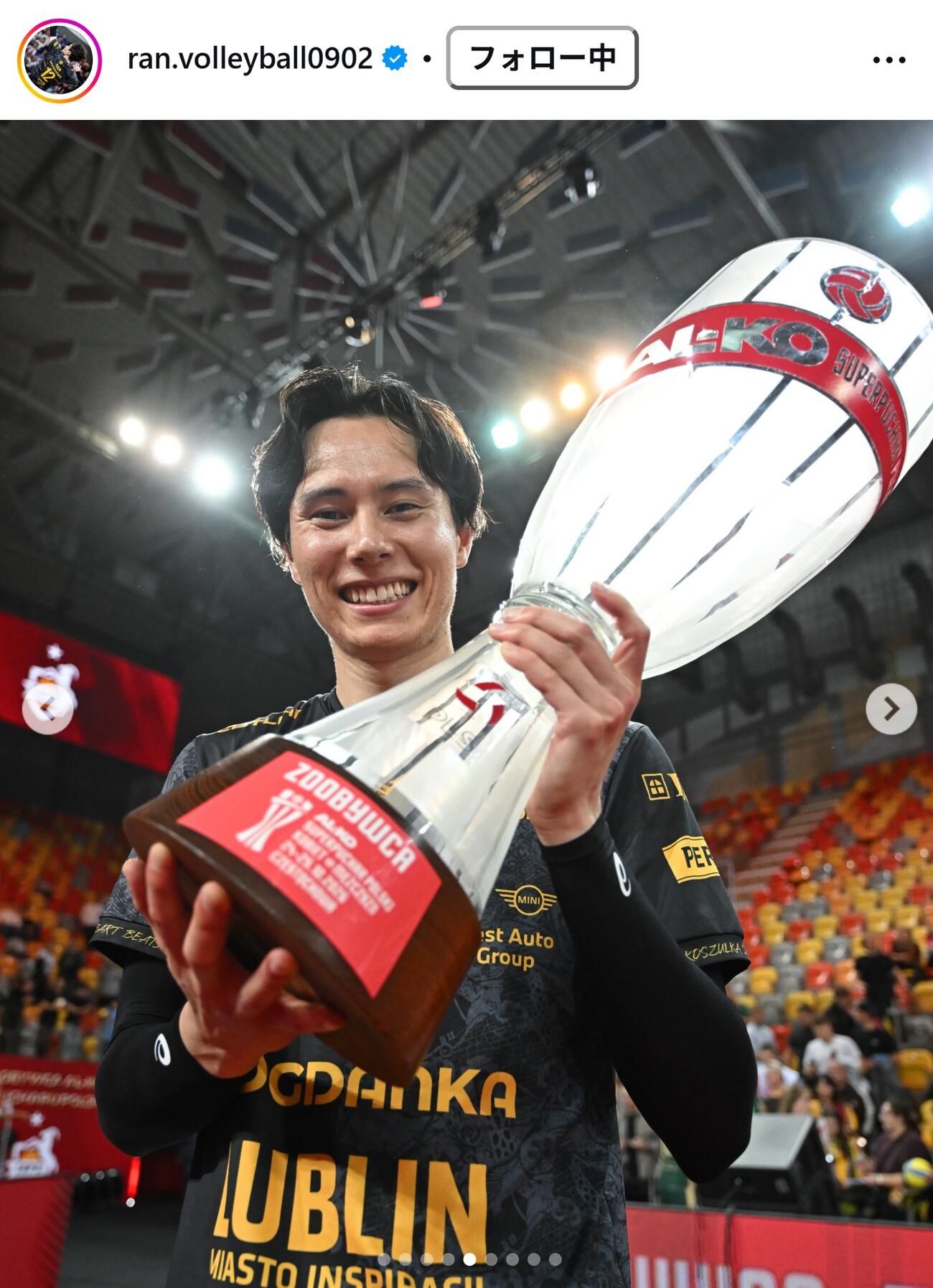 高橋藍のインスタグラムから