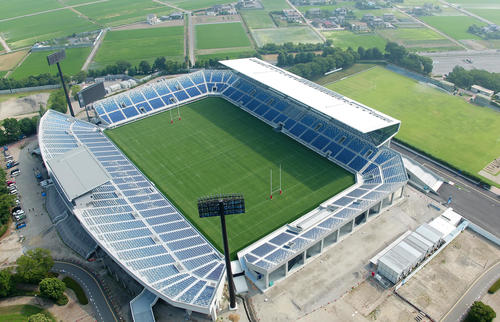 改修工事後の熊谷ラグビー場(埼玉県提供)