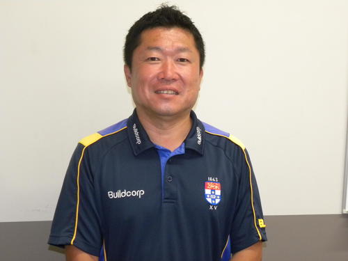 日本代表フランカー徳永を兵庫・関西学院高時代に指導した安藤昌宏監督(撮影・松本航)