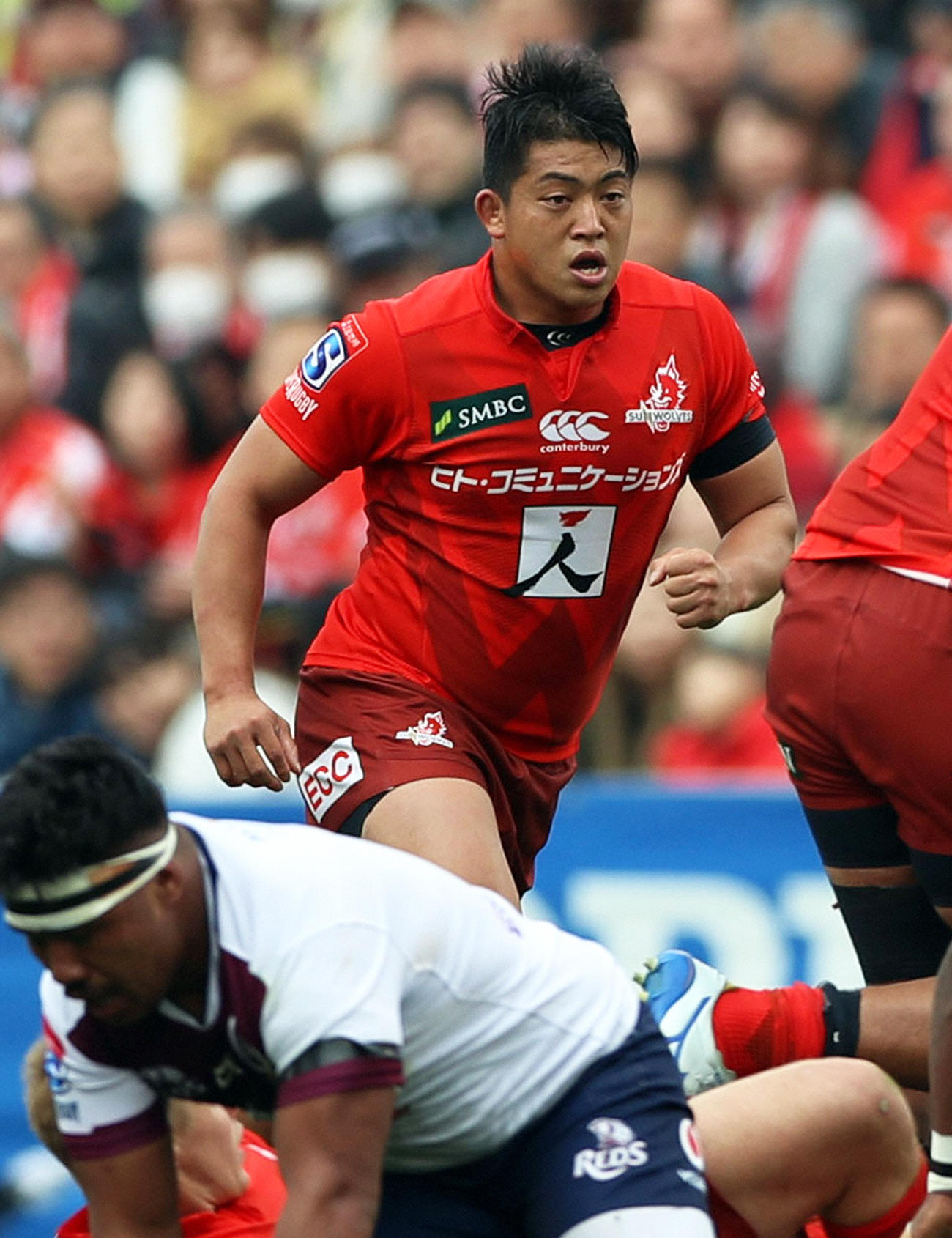 スーパーラグビーのレッズ戦に出場した坂手淳史（2019年3月16日撮影）