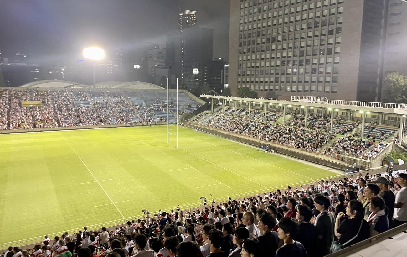 PVが実施された秩父宮ラグビー場（撮影・峯岸佑樹）
