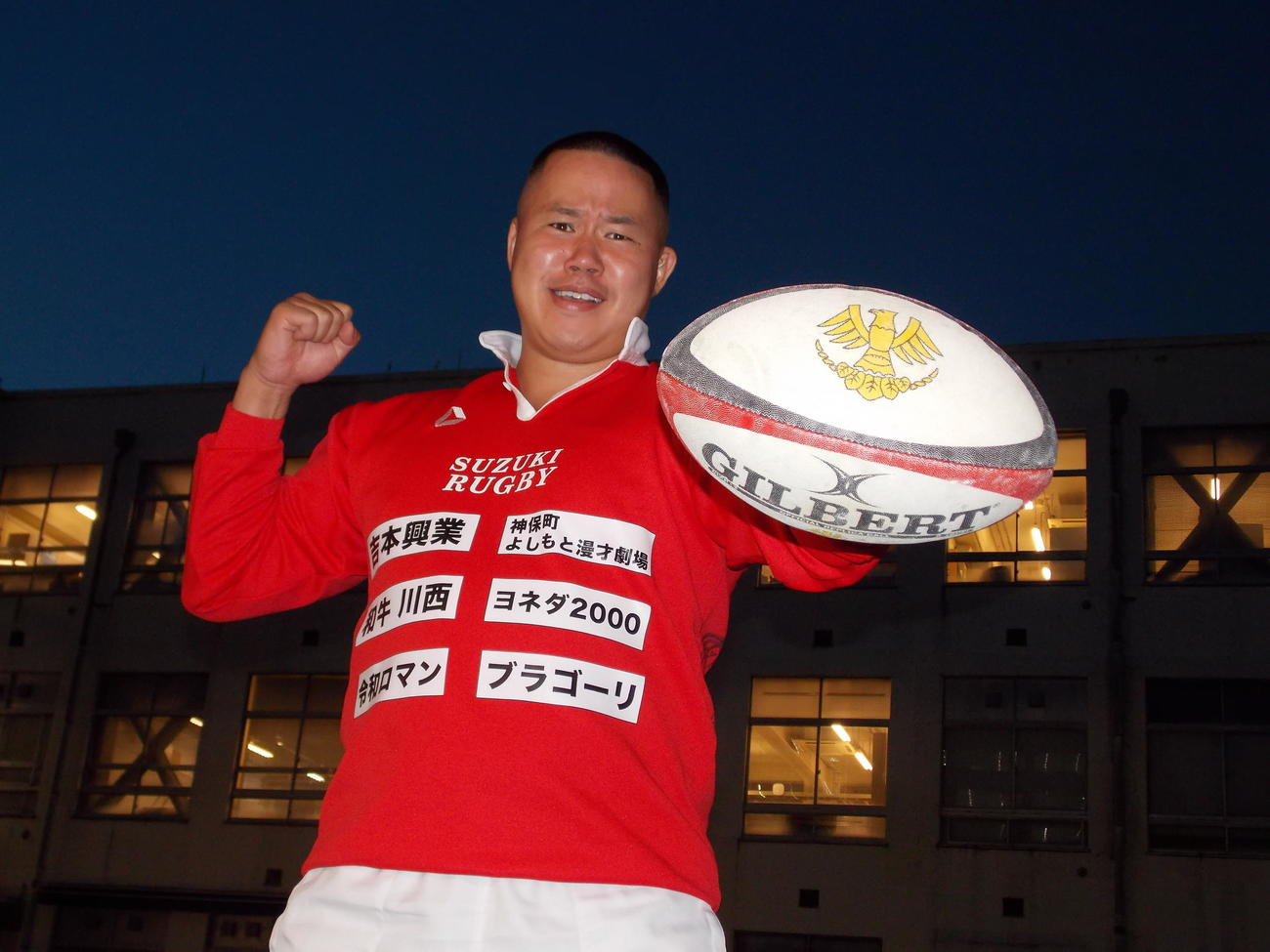 ラグビー芸人しんや（23年9月撮影）