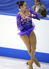 華麗なジャンプでリンクを舞いＳＰ２位に入った安藤美姫