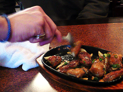 慶福楼／カキの鉄板焼き２